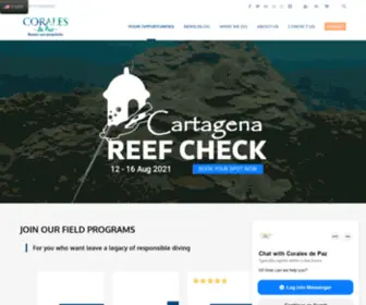 Coralesdepaz.org(Meaningful Diving Experiences) Screenshot