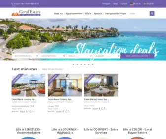 Coralestaterentals.com(Vakantie Curacao) Screenshot