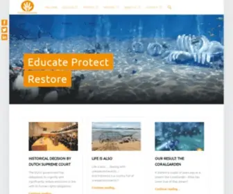 Coralgardening.org(Educate Protect Restore) Screenshot