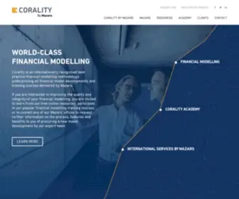Corality.com(Financial Modelling by Mazars) Screenshot