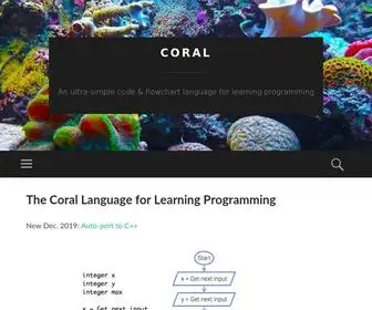 Corallanguage.org(An ultra) Screenshot