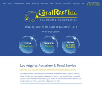 Coralreefinc.com(Los Angeles Aquarium & Pond Design) Screenshot