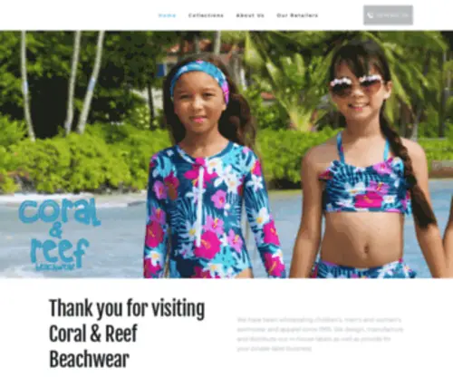 Coralreefsurf.com(Wholesale Children's Swimsuit brand) Screenshot