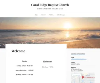 Coralridgebaptist.org(To Know Christ and to Make Him Known) Screenshot