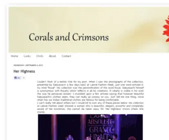 Coralsandcrimsons.com(双鸭山恳殴贸易有限公司) Screenshot