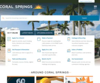 Coralsprings.org(The City of Coral Springs) Screenshot