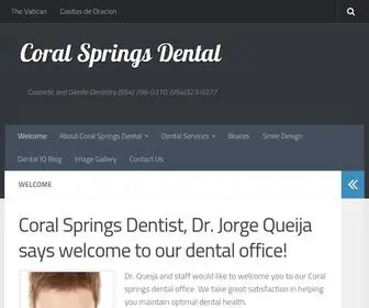 Coralspringsdental.net(Cosmetic and Glentle Dentistry) Screenshot