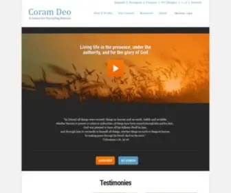 Coramdeo.com(Coram Deo) Screenshot