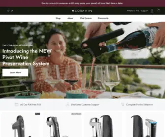 Coravin.co.uk(Enjoy wine by the glass without pulling the cork) Screenshot