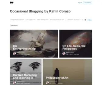 Corazo.org(Occasional Blogging by Kahlil Corazo) Screenshot