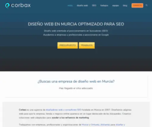 Corbax.es(Modelo de Restaurante Online) Screenshot