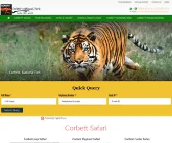 Corbettbooking.in(Corbett National Park Online Booking India) Screenshot