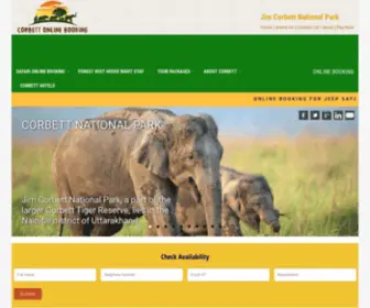 Corbettonlinebooking.com(Website of Jim Corbett National Park Online Booking Uttarakhand India) Screenshot