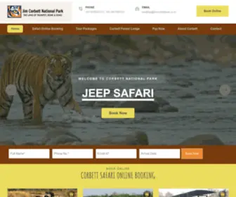 Corbettsafaribooking.in(Thecorbettonlinebooking.com for Jim Corbett National Park) Screenshot