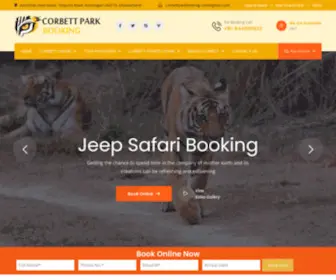 Corbetttraveltrip.com(Corbett Park Booking) Screenshot