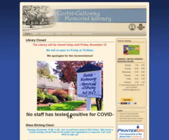 Corbitlibrary.org(Corbit Calloway Memorial Library) Screenshot