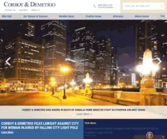Corboydemetrio.com(Chicago Personal Injury Lawyer) Screenshot