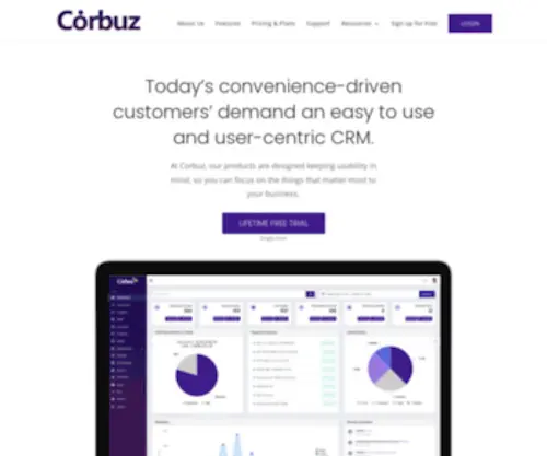 Corbuz.com(CRM & HRM Software for Small to Large Scale Industries & Businesses) Screenshot