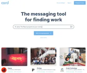 Cord.co(The direct messaging tool for finding work) Screenshot