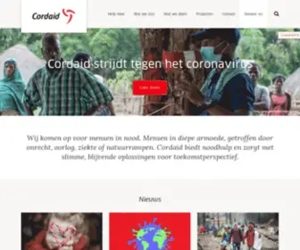 Cordaid.nl(Op de wereld om elkaar te helpen) Screenshot