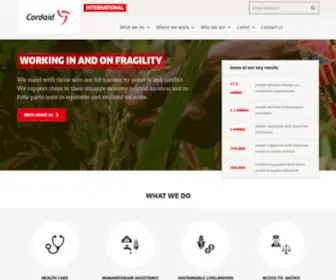 Cordaid.org(Op de wereld om elkaar te helpen) Screenshot