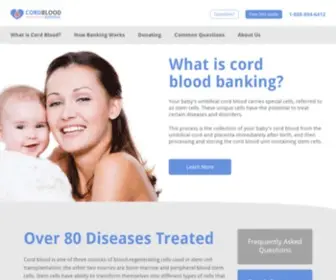 Cordbloodbanking.com(Cord blood) Screenshot