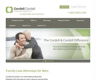 CordellCordell.com(Fathers' Rights Lawyers & Divorce Attorneys) Screenshot