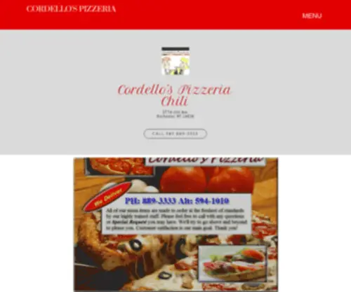 Cordellos-Chili.com(Cordello's Pizzeria) Screenshot