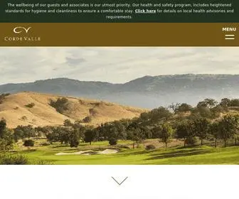 Cordevalle.com(CordeValle Northern California Luxury Golf & Spa Resort) Screenshot