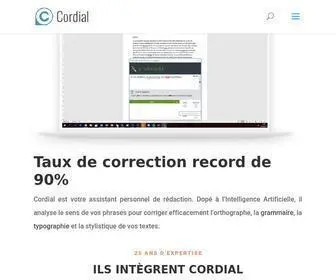 Cordial.fr(Outil de correction d'orthographe et grammaire) Screenshot