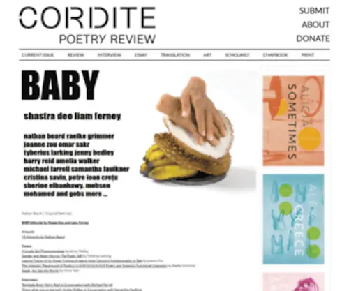 Cordite.org.au(Cordite Poetry Review) Screenshot