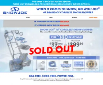 Cordlesssnowblower.com(Snow Joe®) Screenshot