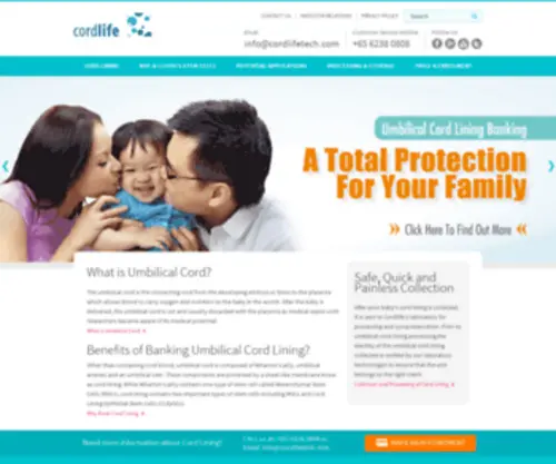 Cordlifetech.com(The umbilical cord) Screenshot