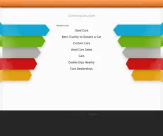 Cordovacars.com(Used Cars Cordova) Screenshot