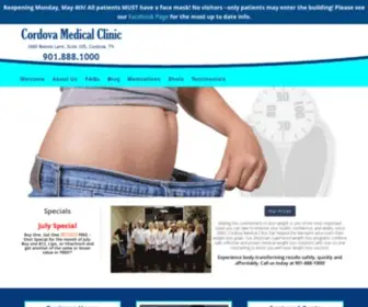 Cordovamedical.com(Cordova Weight Loss Clinic) Screenshot