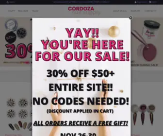 Cordozanailsupply.com(Nail Supplies & Pro Resources) Screenshot