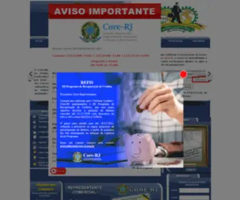 Core-RJ.org.br(Conselho Regional de Representantes Comerciais do Estado do Rio de Janeiro) Screenshot