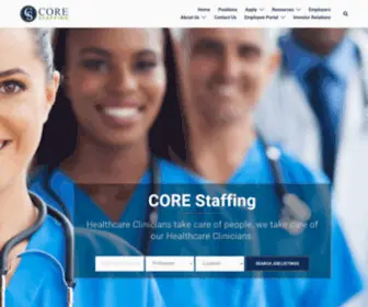 Core-Staff.com(A unique and flexible approach to healthcare staffing) Screenshot