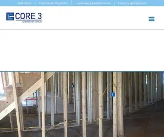 Core3CS.com(Commercial Construction & Remodeling) Screenshot