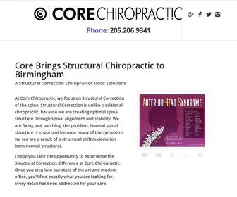 Corebirmingham.com(Core Chiropractic) Screenshot