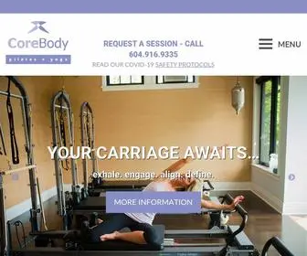 Corebody.ca(Yoga Inc) Screenshot