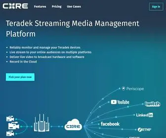 Corecloud.tv(Core Cloud by Teradek) Screenshot