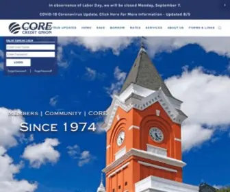 Corecreditunion.com(CORE Credit Union) Screenshot