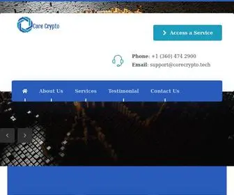 Corecrypto.tech(Cryptocurrency Recovery) Screenshot