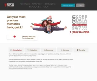 Coredatarecovery.ca(Professional Data Recovery Services) Screenshot