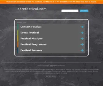 Corefestival.com(CORE Festival) Screenshot