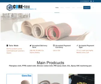 Corefrp.com(Teflon Coated Fiberglass Fabric Manufacturer) Screenshot