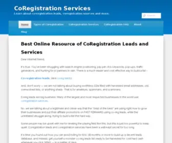 Coregistrationservices.com(Coregistration) Screenshot