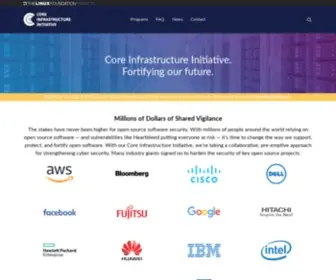 Coreinfrastructure.org(Core Infrastructure Initiative) Screenshot