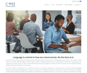 Corelanguages.com(CORE Languages) Screenshot